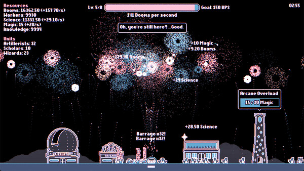 Screenshot 4 of Fireworks Incremental - final gameplay screenshot