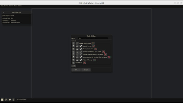 MKS BulletML Pattern Builder game for Linux 1
