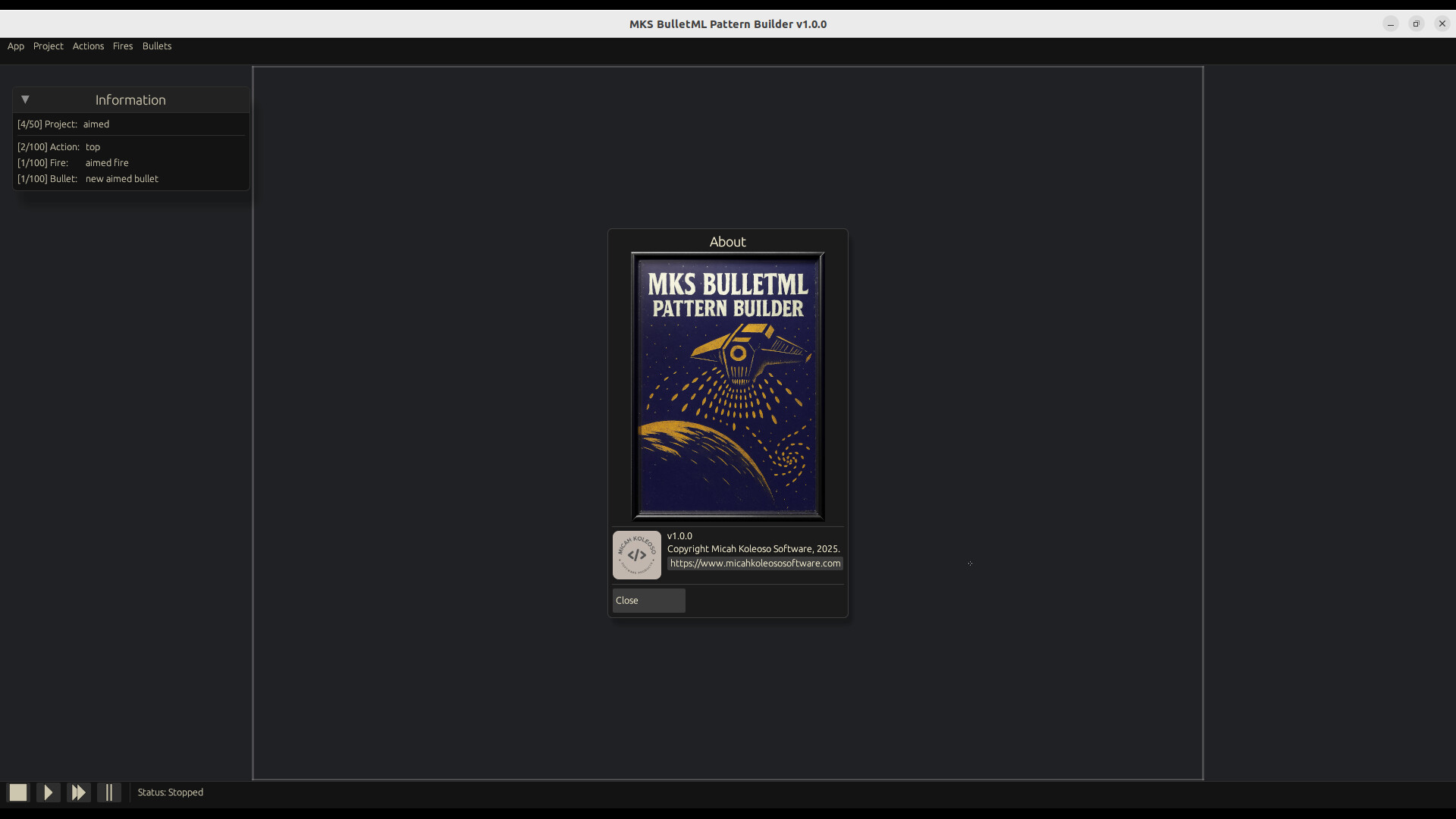 #9. MKS BulletML Pattern Builder (Steam) De: Micah Koleoso Software