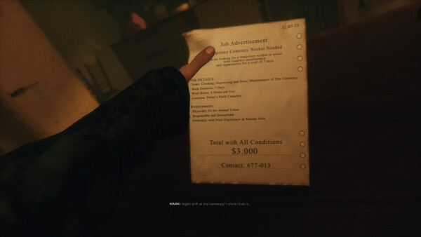 Screenshot of Untold Memories: Potter's Field