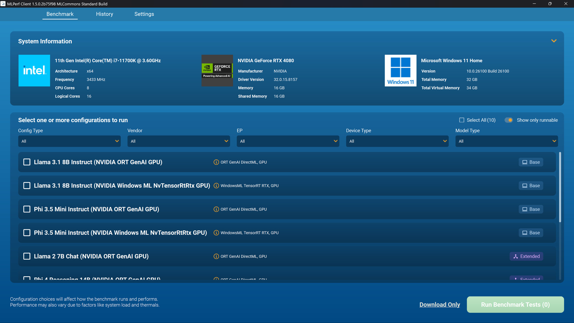 MLPerf Client screenshot 4