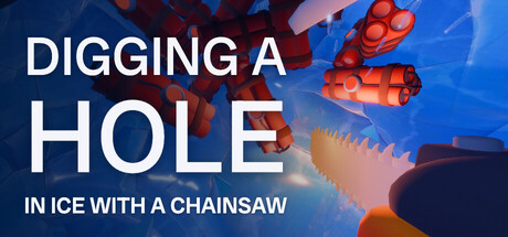 Digging A Hole In Ice With A Chainsaw