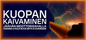 Kuopan kaivaminen jäähän moottorisahalla