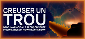 Creuser un trou dans la glace à la tronçonneuse