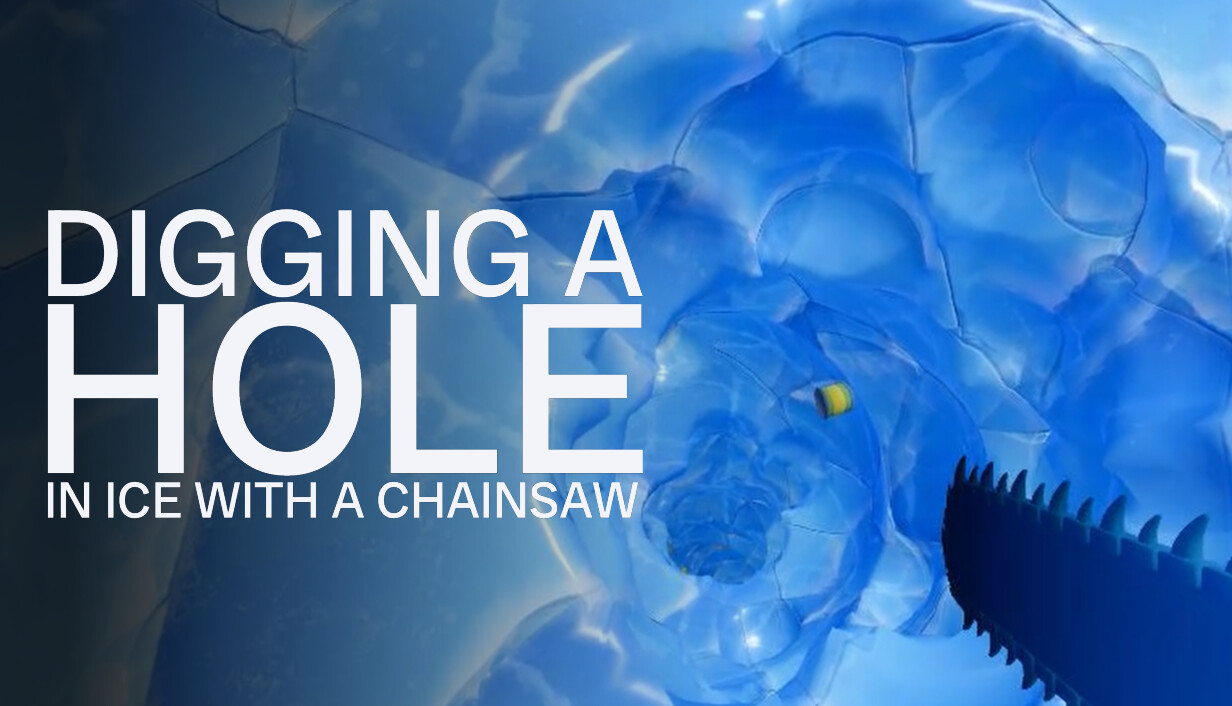 Digging A Hole In Ice With A Chainsaw cover art