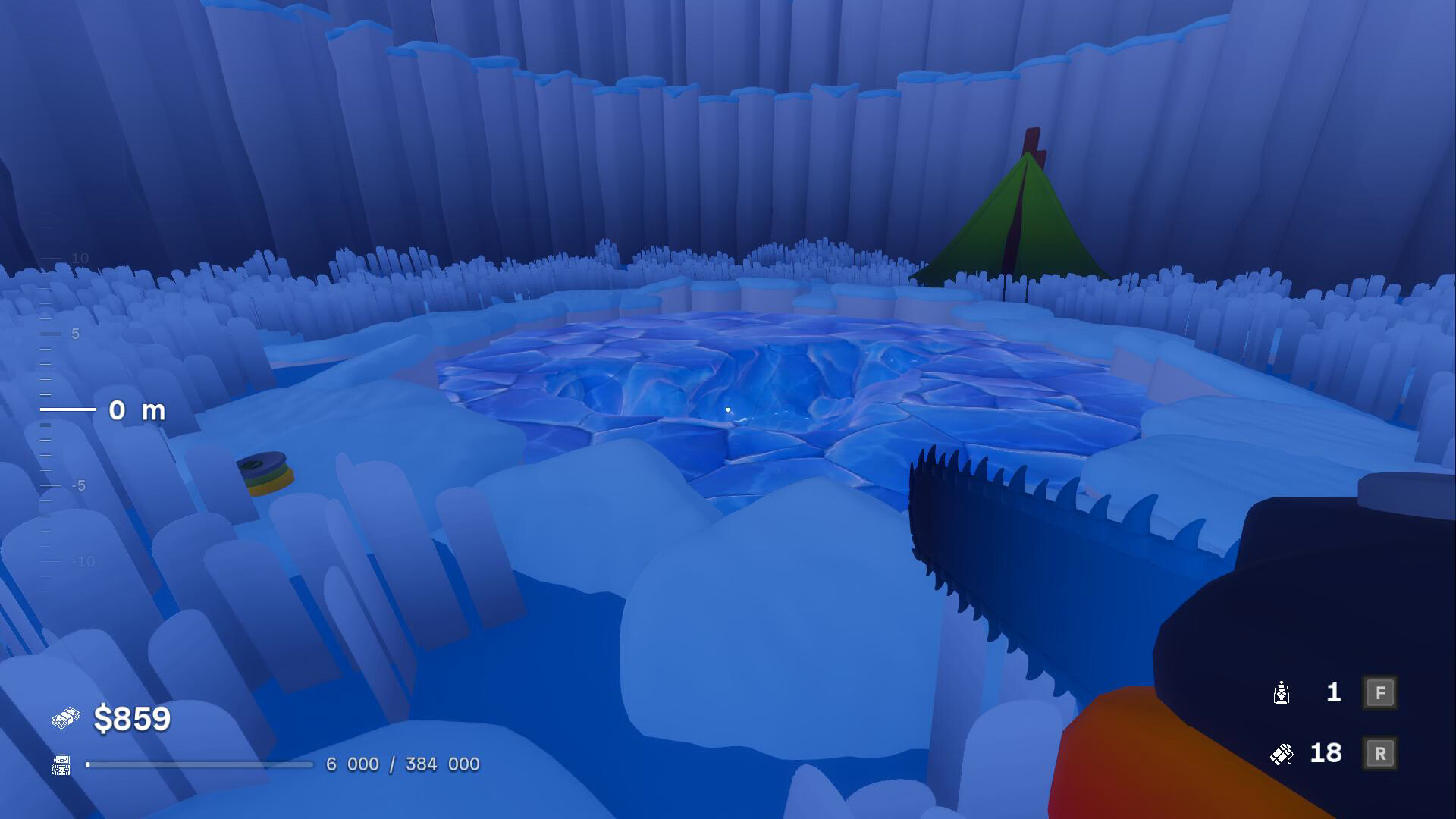 Digging A Hole In Ice With A Chainsaw screenshot #6