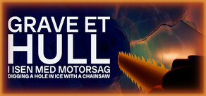 Grave et hull i isen med motorsag