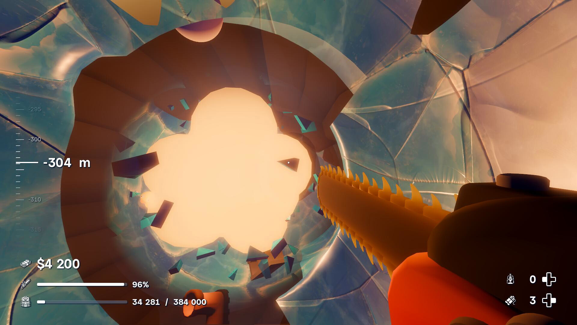 Digging A Hole In Ice With A Chainsaw screenshot 7