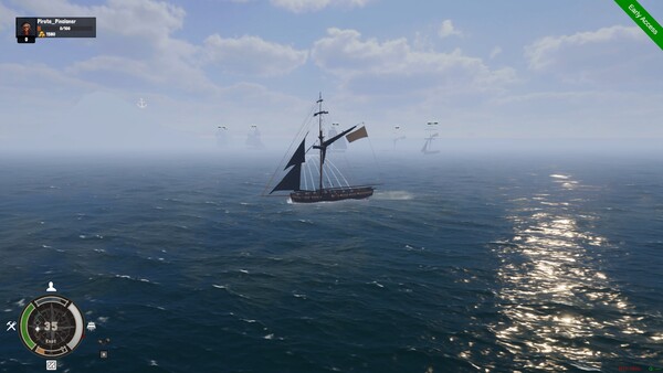 Screenshot of Pirate life gameplay showing in-action mechanics