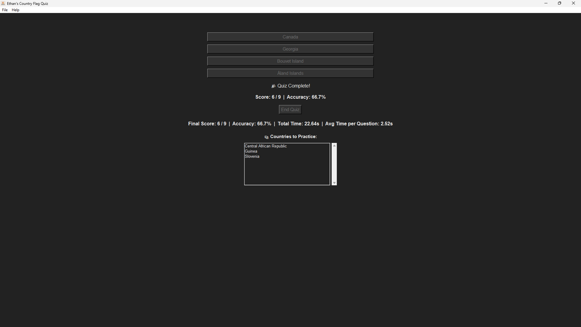 Ethan's Flag Quiz Game screenshot #5