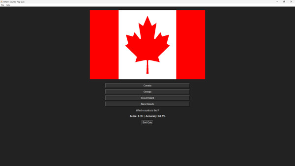 Скриншот из Ethan's Flag Quiz Game