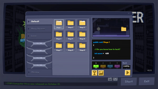 Computer Virus game for Linux 1