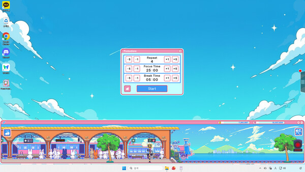 PomoTrain: Rabbit Town game for Linux 1