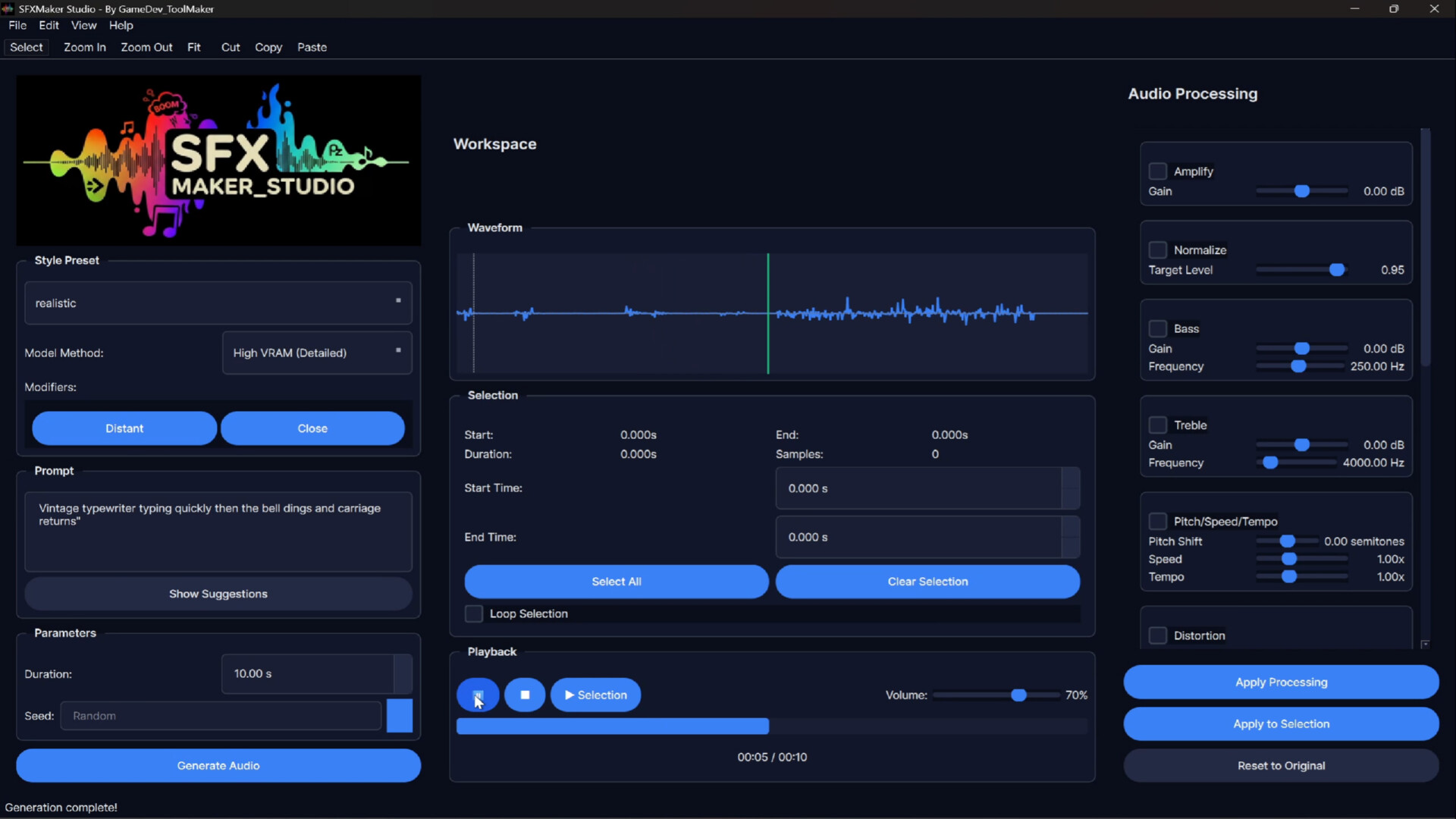 #3. SFX MAKER STUDIO (Steam) Podle: GameDev_ToolMaker