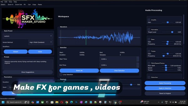 Скриншот из SFX MAKER STUDIO Скриншот из SFX MAKER STUDIO
