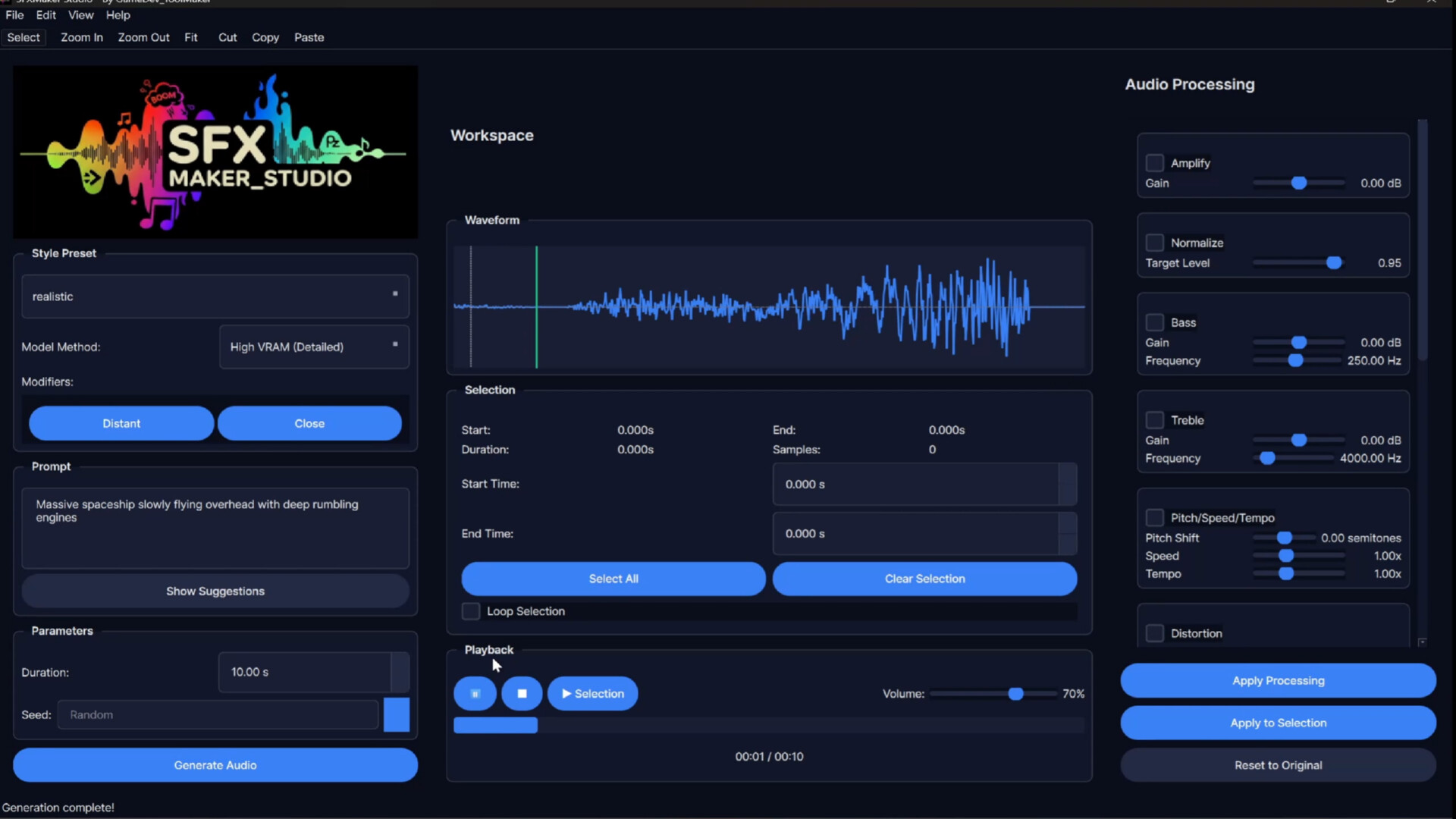 #4. SFX MAKER STUDIO (Steam) Podle: GameDev_ToolMaker