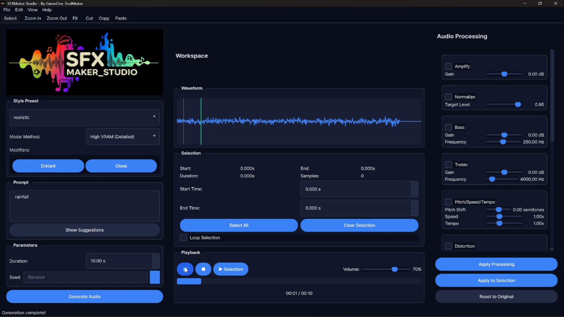 #5. SFX MAKER STUDIO (Steam) Podle: GameDev_ToolMaker