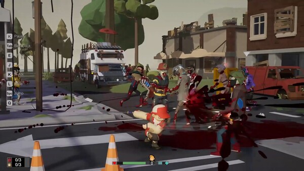 Screenshot of Zombies Hate to Die gameplay showing in-action mechanics
