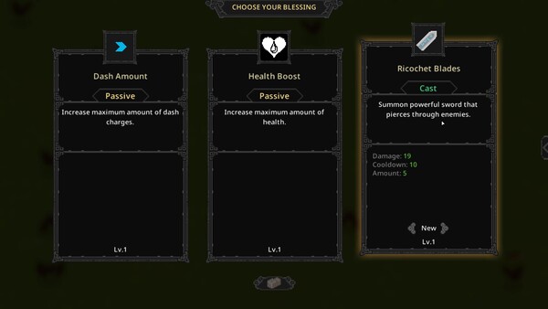Screenshot of Broken Blessing gameplay showing in-action mechanics