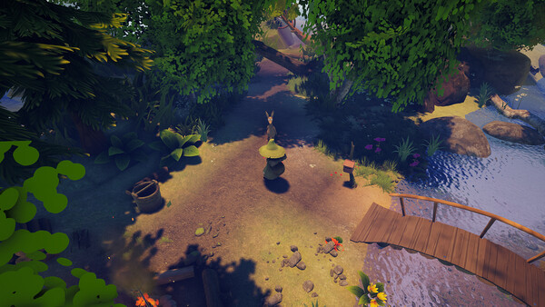 Screenshot of Moomin Adventure VR gameplay showing in-action mechanics