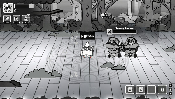 Screenshot of TypeCaster gameplay showing in-action mechanics