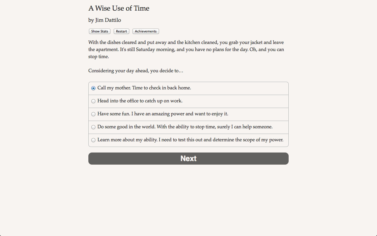 screenshot of A Wise Use of Time 2