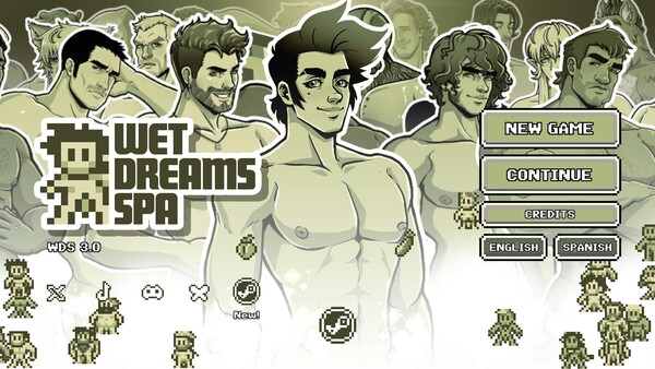 Screenshot of Wet Dreams Spa gameplay showing in-action mechanics