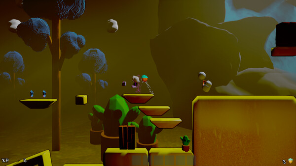 Screenshot of Tomebbot Land gameplay showing in-action mechanics