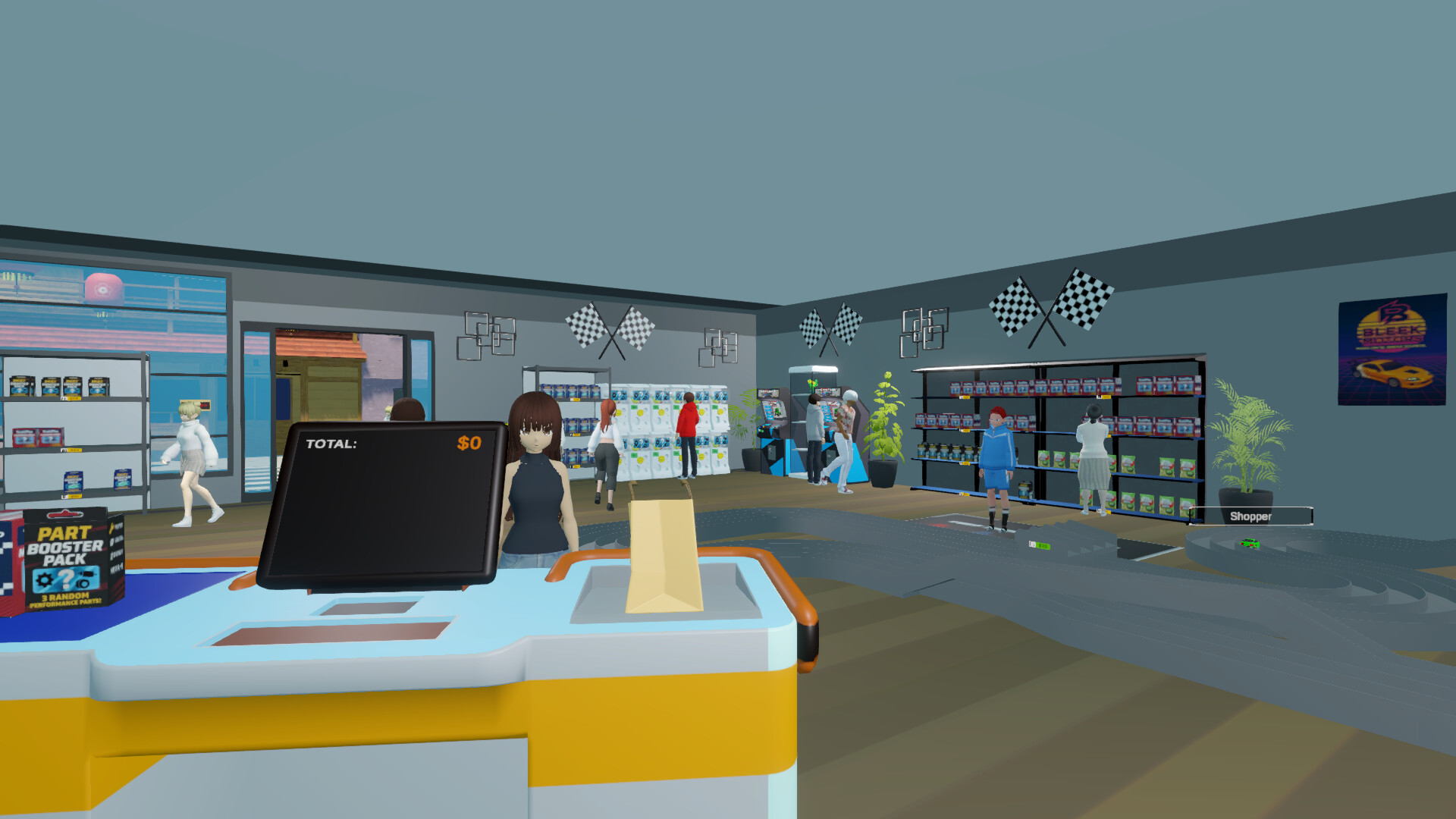 Pocket Racer Shop Sim screenshot #1