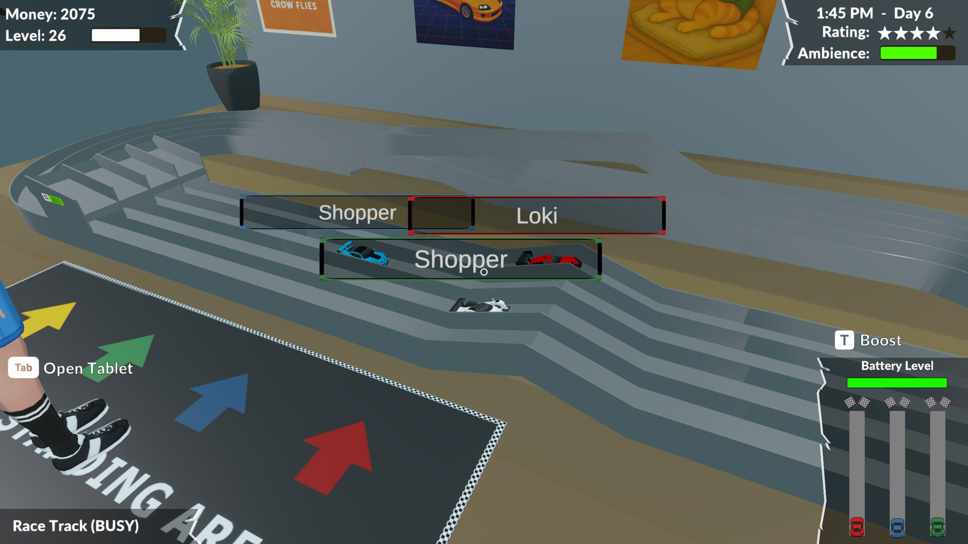 Pocket Racer Shop Sim screenshot #1