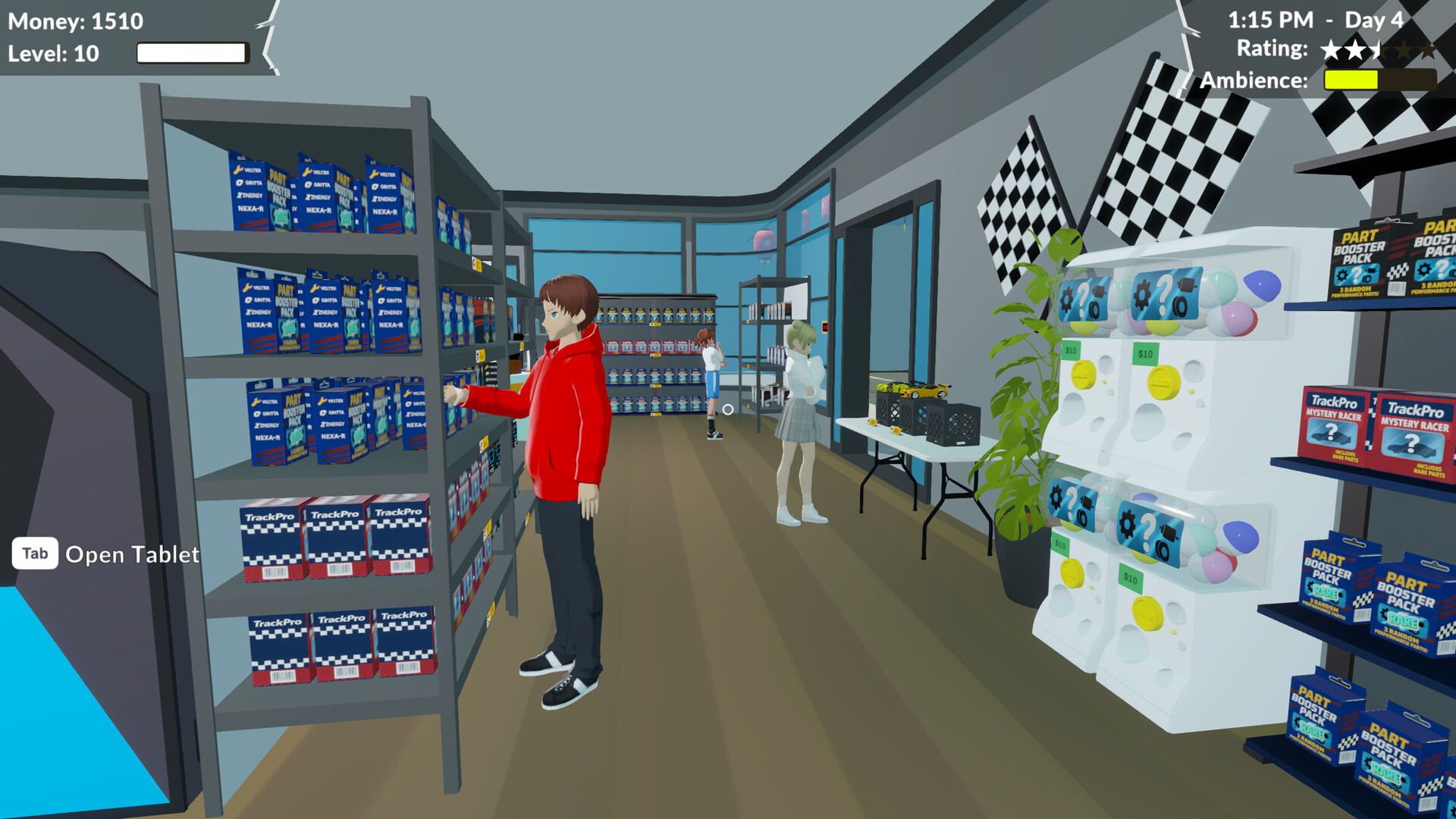 Pocket Racer Shop Sim screenshot #1