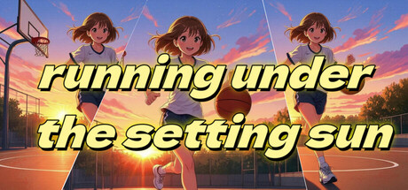 running under the setting sun