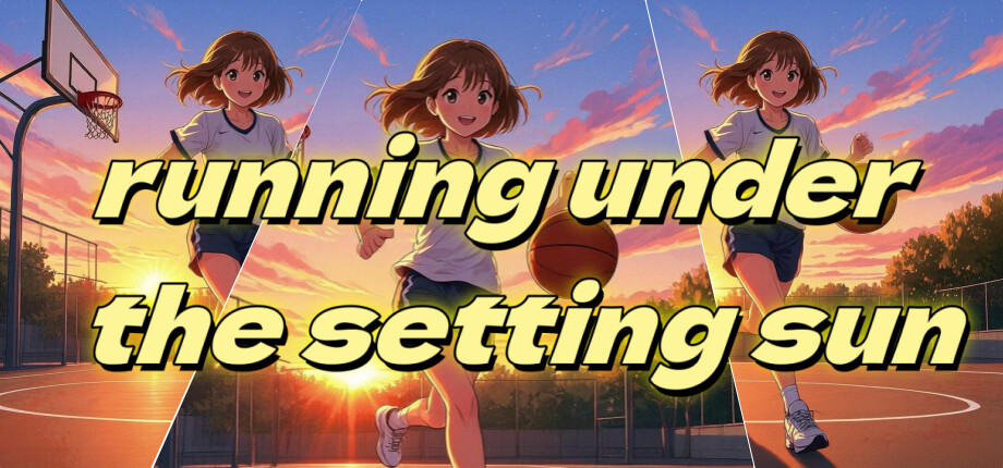 running under the setting sun header image