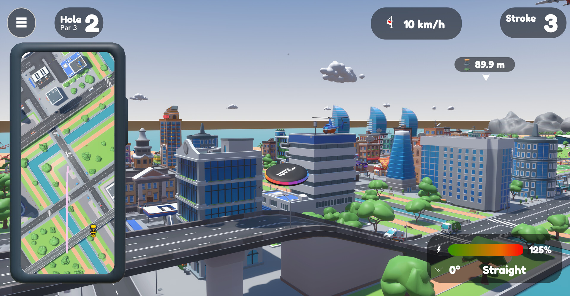 #9. Disc Golf City Demo (Steam) De: Agapo Games