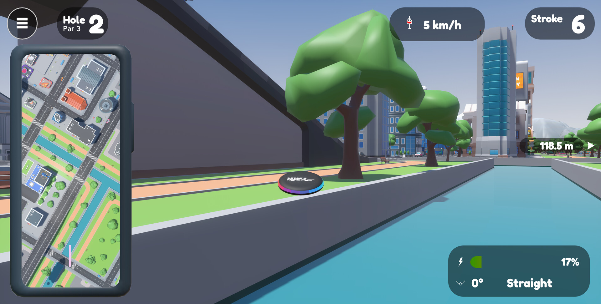 #5. Disc Golf City Demo (Steam) De: Agapo Games