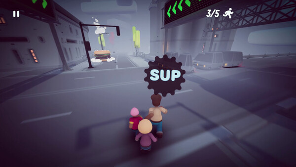 Screenshot of Populus Run gameplay showing in-action mechanics
