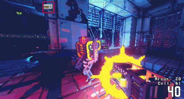 Screenshot of Reconfigure gameplay showing in-action mechanics