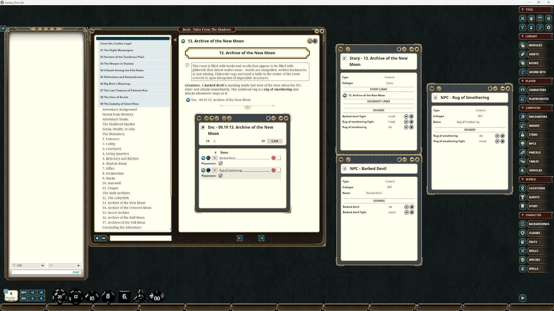 Fantasy Grounds - Tales From the Shadows - Syrinscape Sound Link Packのスクリーンショット 1