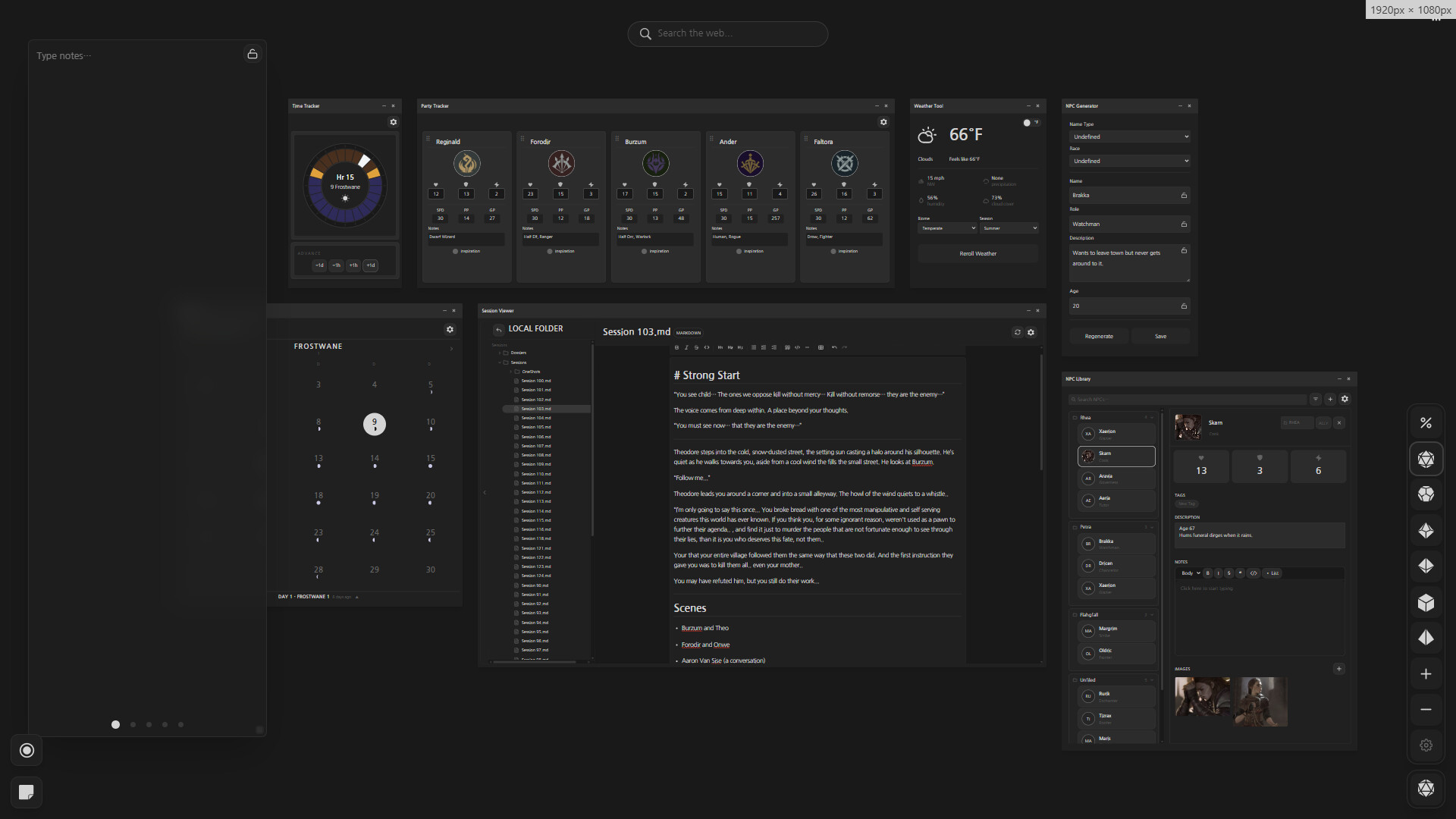 MITHOS: Game Master's TTRPG Toolkit Featured Screenshot #1