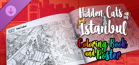 Hidden Cats in Istanbul - Printable PDF Coloring Book and Poster