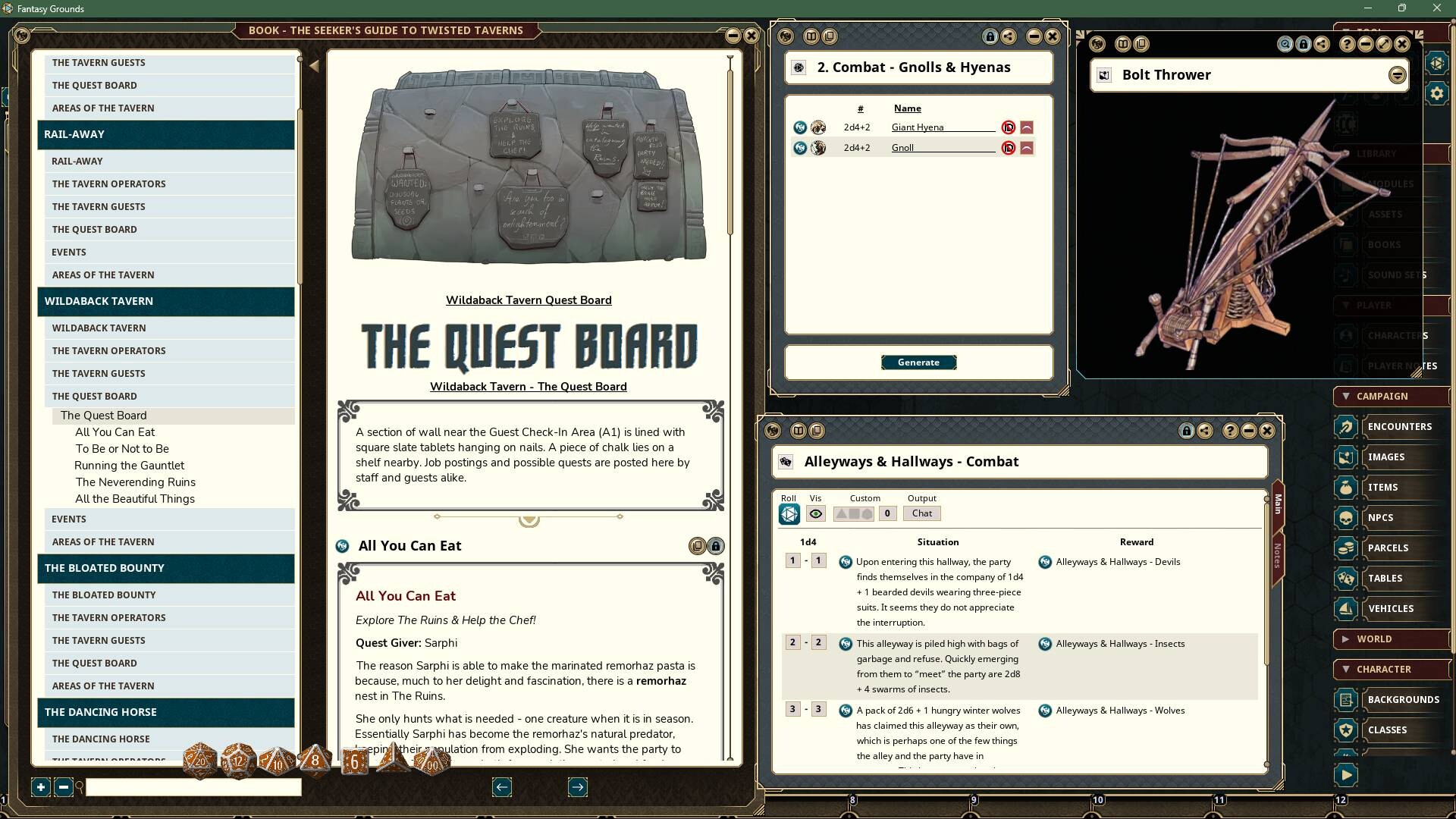 Fantasy Grounds - The Seeker's Guide to Twisted Tavernsのスクリーンショット 1