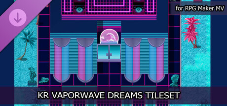 RPG Maker MV - KR Vaporwave Dreams Tileset Header Image