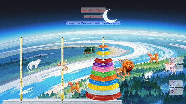 Скриншот из Colorful Tower of Hanoi