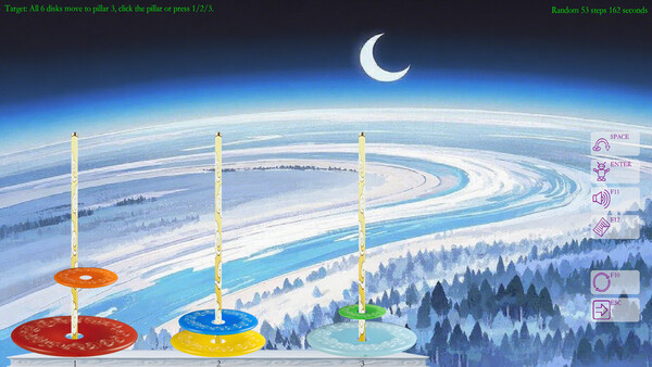 Скриншот из Colorful Tower of Hanoi