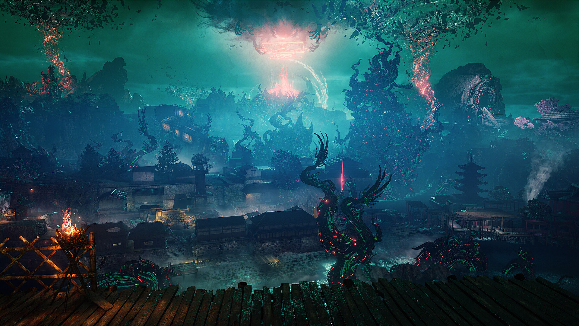 Nioh 3's First Expansion Is Out Today - Hell Rising Drops Takechiyo Into a Burning Edo With a Spear-and-Shield Loadout