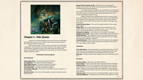 Avernum 4 Hintbook and Bonuses.