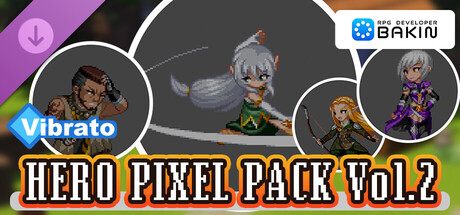 Cover of RPG Developer Bakin  Vibrato HERO PIXEL PACK Vol.2 on Steam