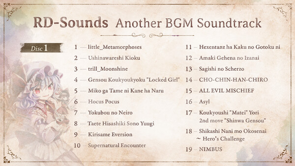 Marisa of Liartop Mountain RD-Sounds Another BGM Soundtrack