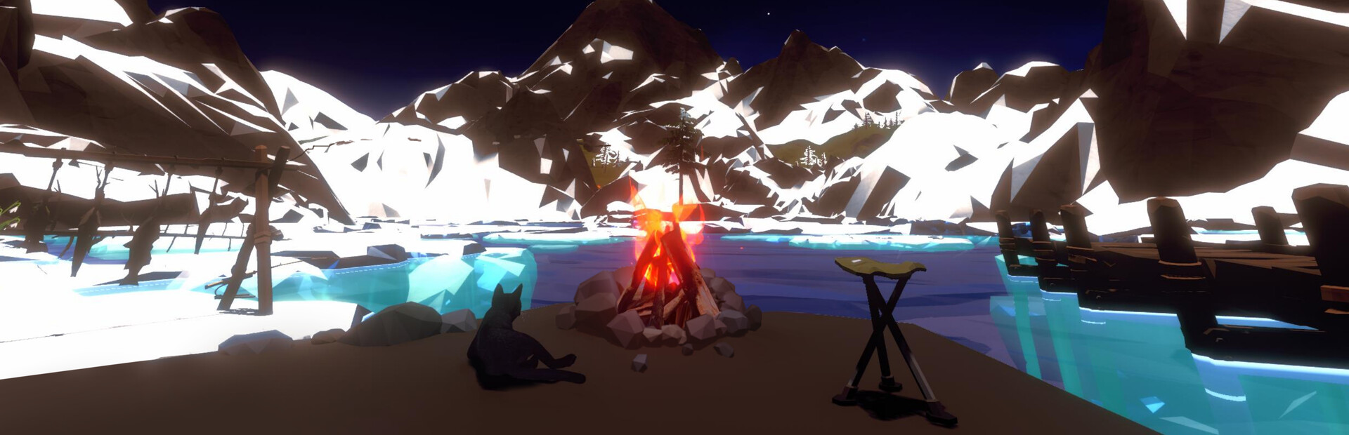 Campfire with Cat