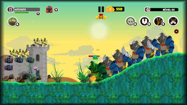 Screenshot of XDefense LF gameplay showing in-action mechanics